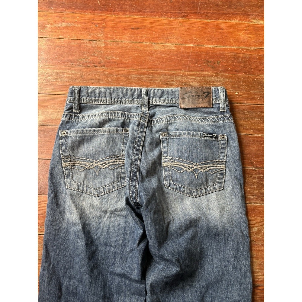 Seven7 Mens Straight Fit Stretch Jeans Blue Medium Wash 32x32 - Picture 7 of 7